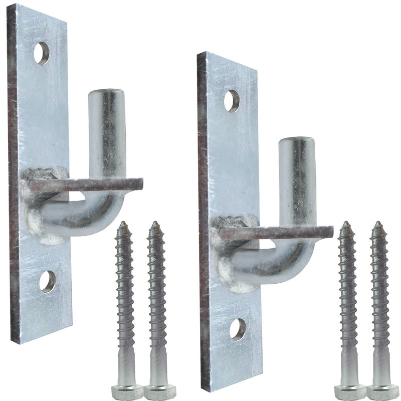 Jikacok Wall Mount Gate Hinge, Sturdy Fence Gate Hinges Fence Post Chain Link Gate Hinge. 2 Pack Sturdy Wall Mount Gate Hinges with 5/8 Hinge Pin - Image 1